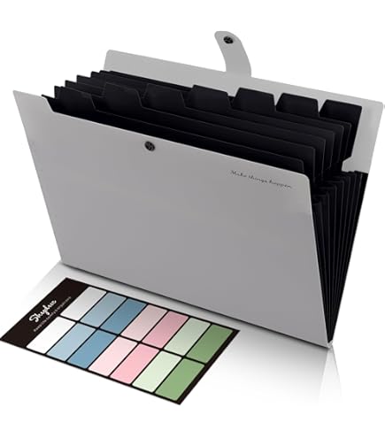 Amazon.com : SKYDUE 5 Pocket Expanding File Folder, Letter Size